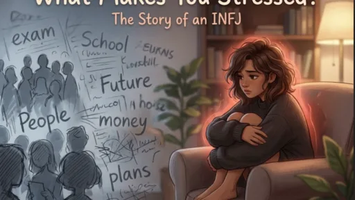 A sensitive person sitting alone, representing INFJ stress